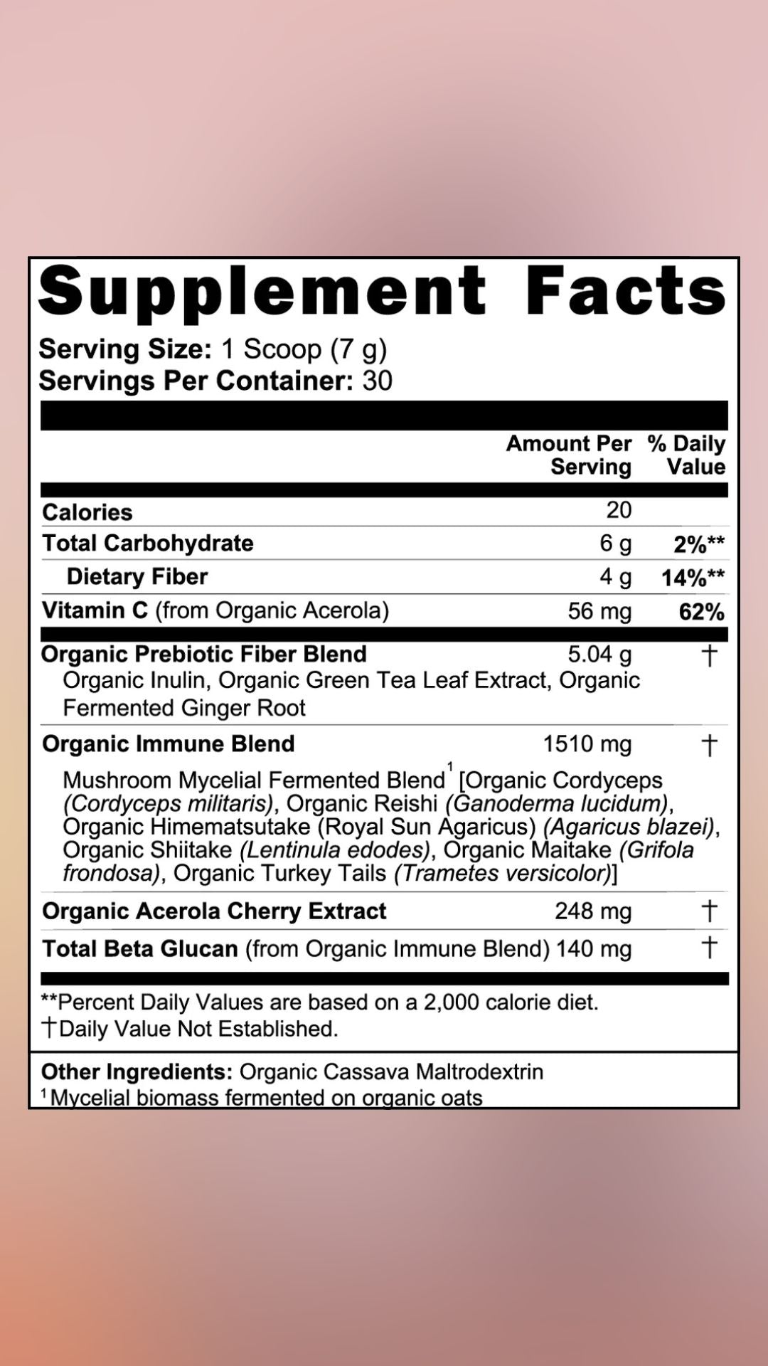 Fermented Mushroom Prebiotic Blend