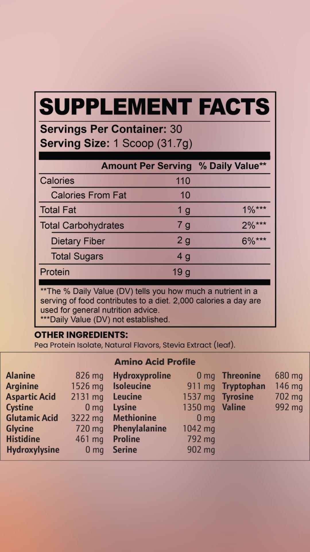 Vegan Pea Protein Isolate (Chocolate)