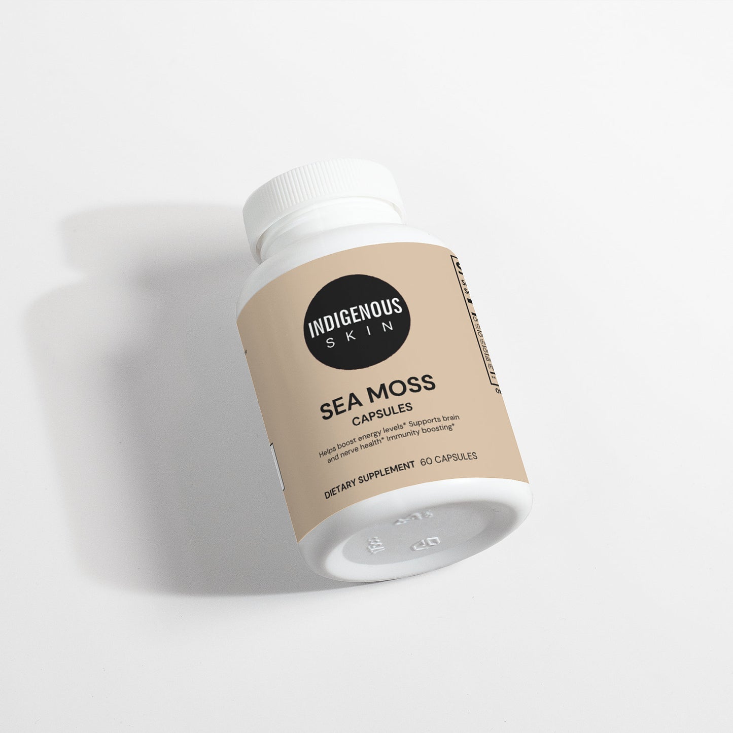 Organic sea moss capsules for immune support, thyroid health, and energy.