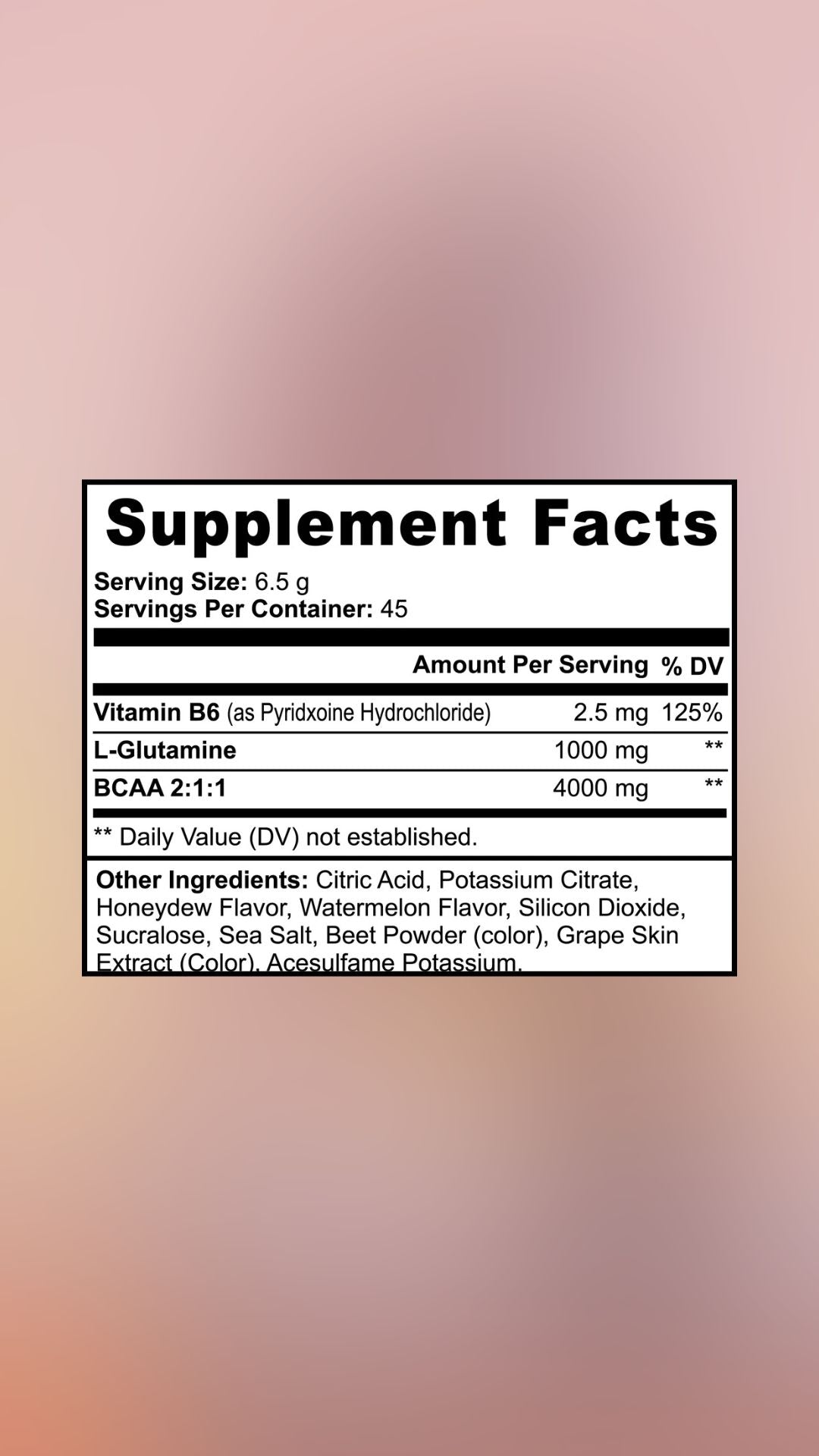 BCAA Post Workout Powder (Honeydew/Watermelon)