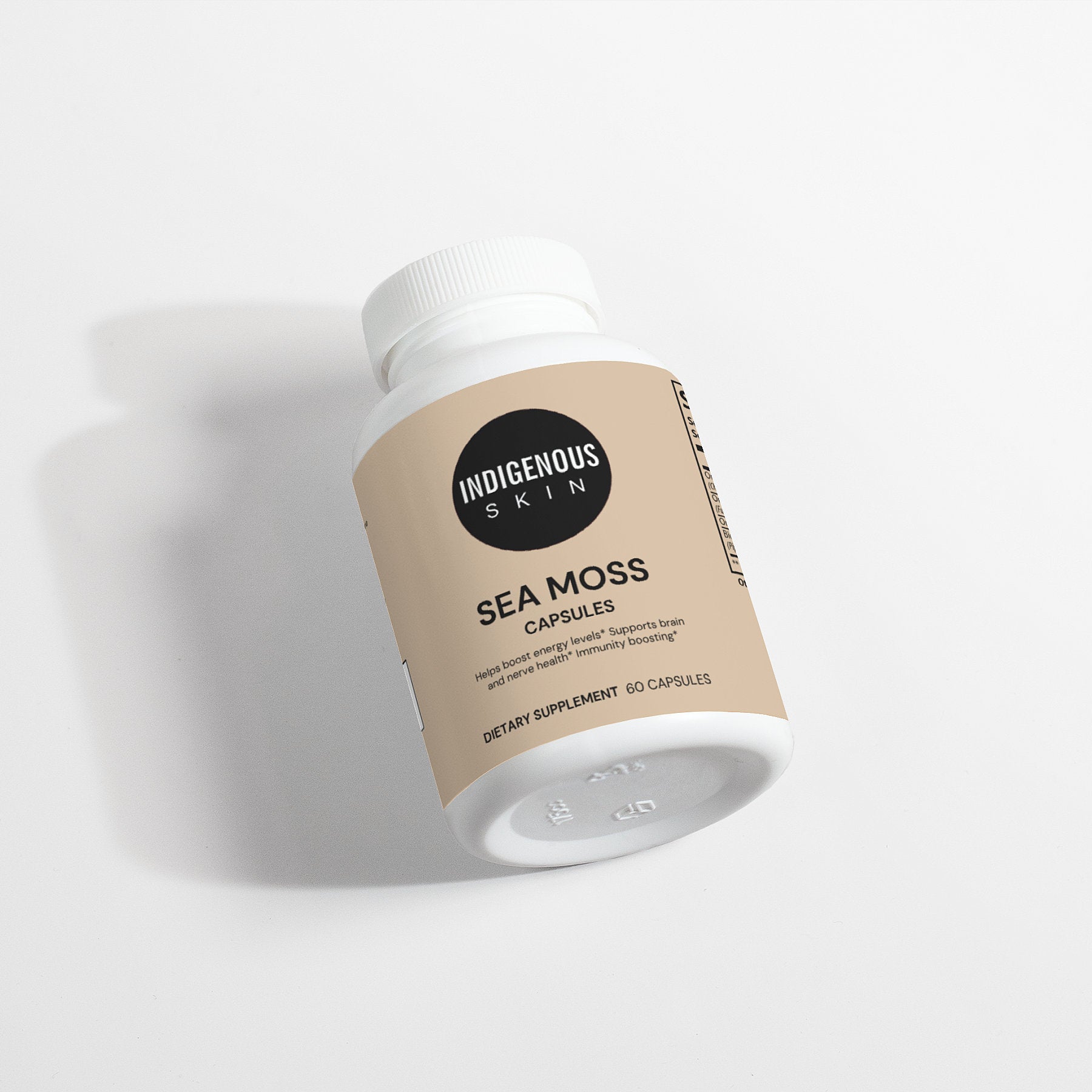 Organic sea moss capsules for immune support, thyroid health, and energy.
